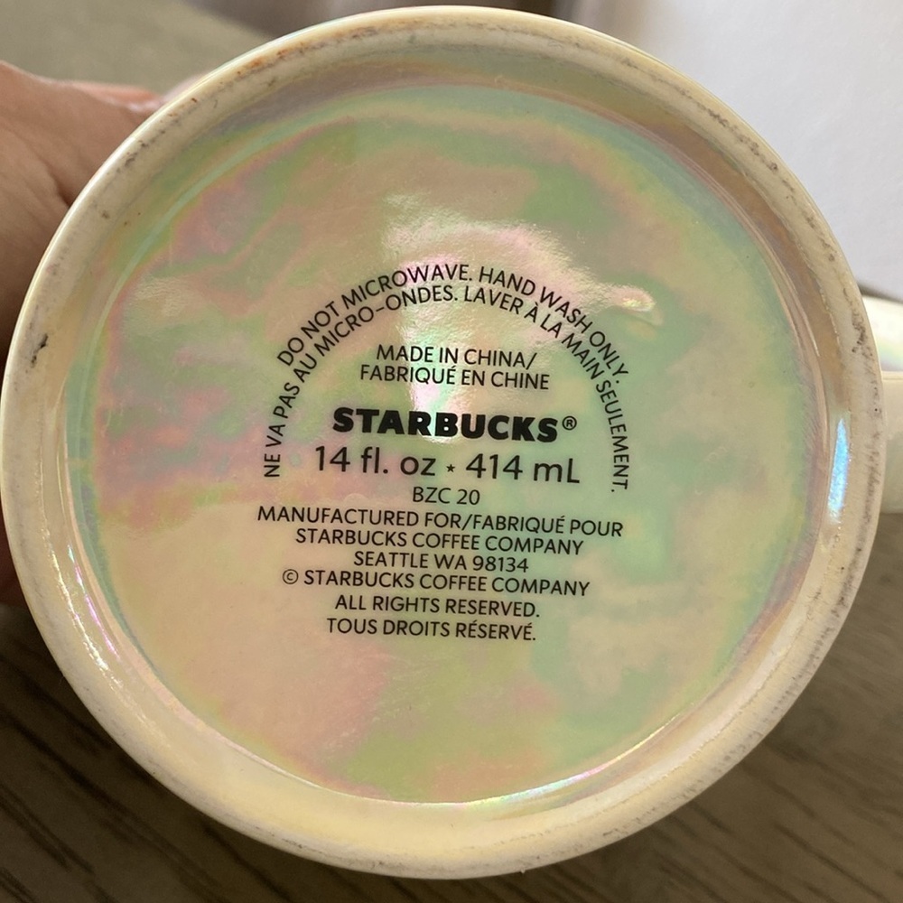Starbucks Iridescent Deer Forest Christmas Holiday Ceramic Coffee Tea Mug 14 oz - Picture 5 of 7